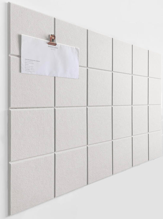 DECORITA Cork Board 24 x36 Alternative - 6 Pack Felt Wall Tiles with Safe Removable Adhesive Tabs