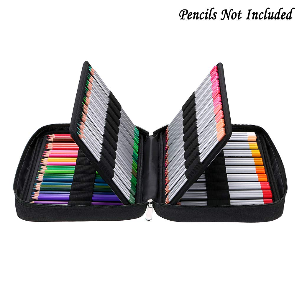 BTSKY Portable Colored Pencil Case - Colored Pencil Organizer Holds 166 Pencils or 112 Gel Pens