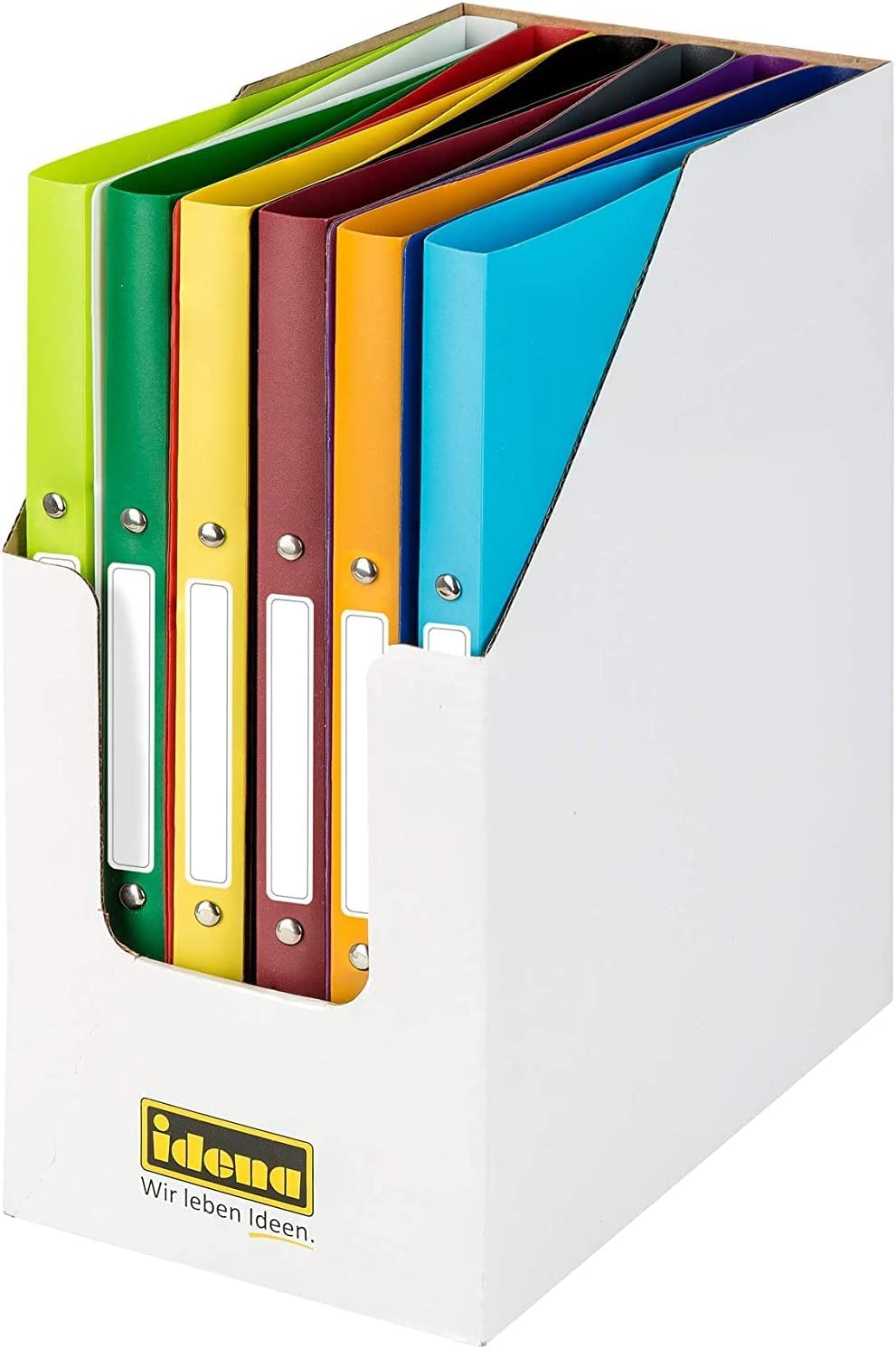 Idena 12-Pack A4 Ring Binder Set: 2-Ring Mechanism, 20mm Spine, 12 Colors