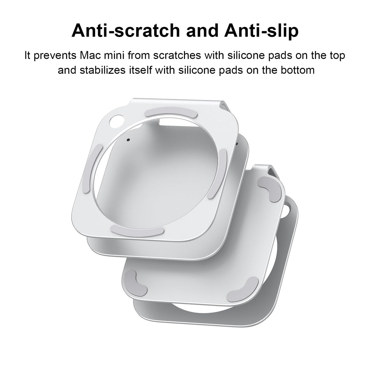 Qwiizlab Aluminum Stand for 2026 Mac mini M6/M5 Pro, Compatible with 2024 Mac mini M4/M4 Pro, Easy