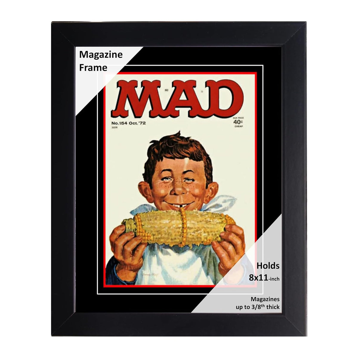 Creative Picture Frames 8 x 11 Magazine Frame with Full-Strength Glass, Holds Up To A 1/4" Thick