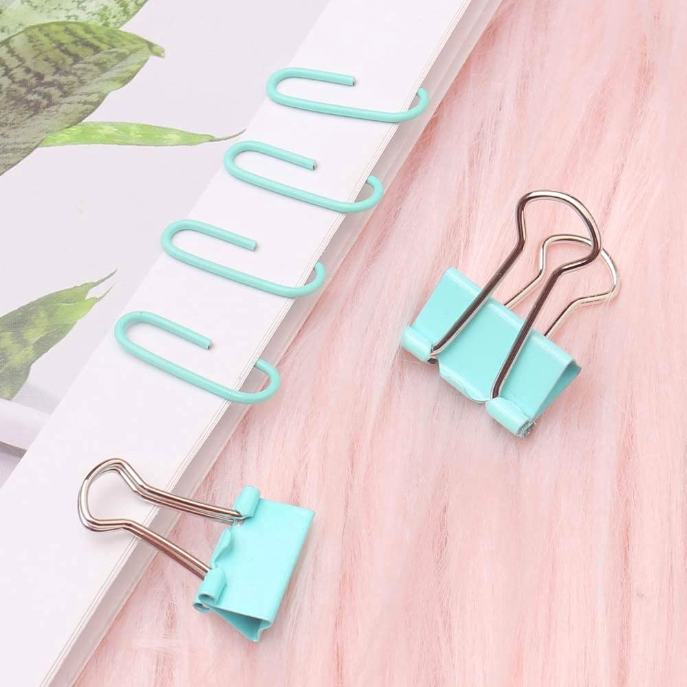 Creechwa Paper Clips Binder Push Pin Set, Assorted Sized Binder Clips