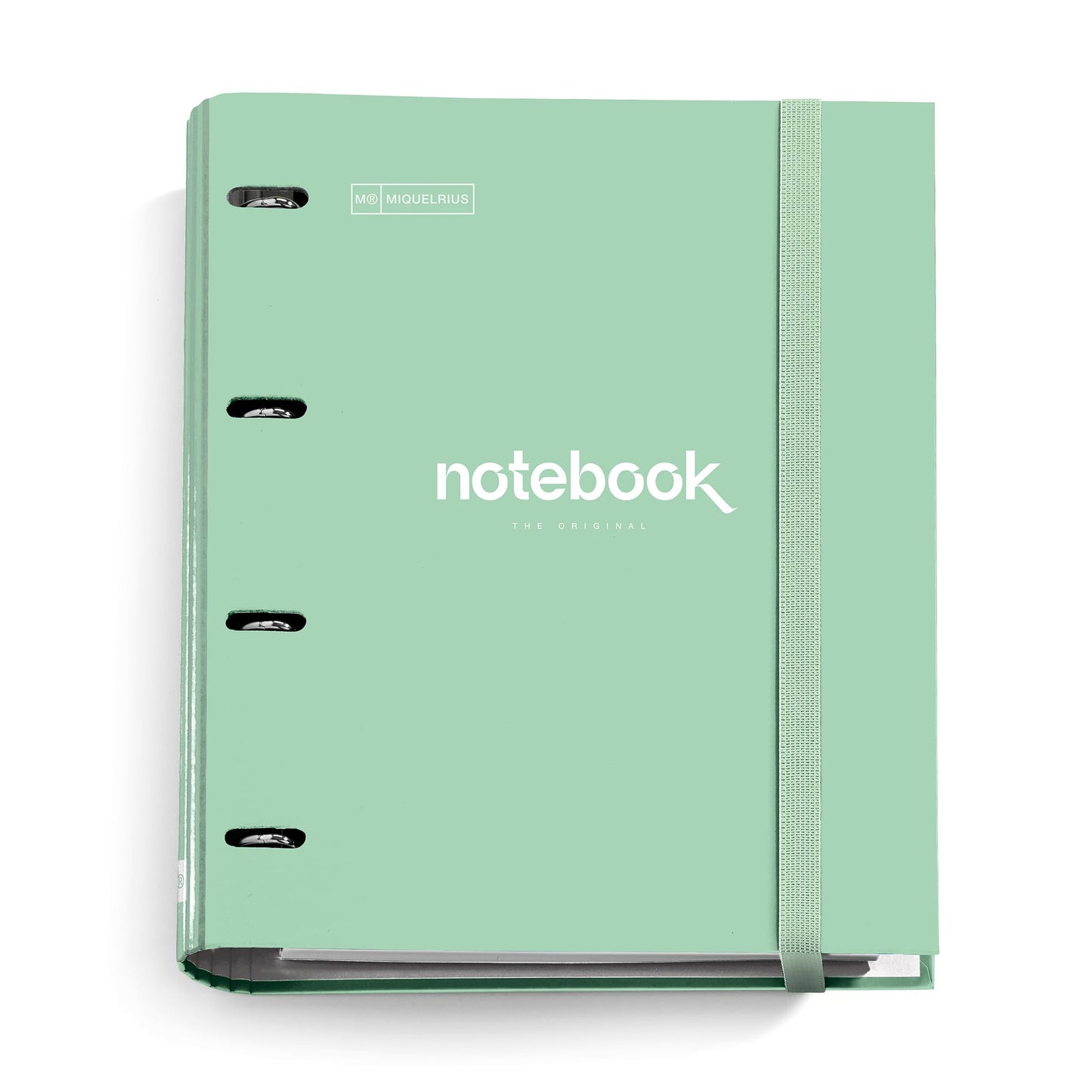 Miquelrius - A4 4 Ring Binder + Refill 100 A4 Sheets, Small Squares 5 mm, Paper 90 g/m², Rubber