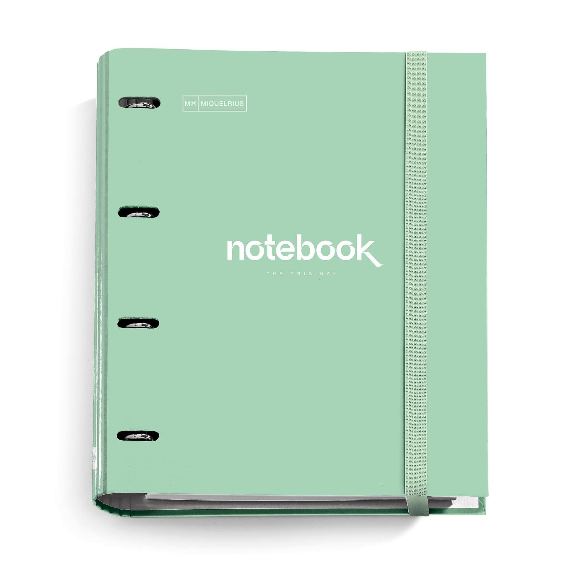Miquelrius - A4 4 Ring Binder + Refill 100 A4 Sheets, Small Squares 5 mm, Paper 90 g/m², Rubber