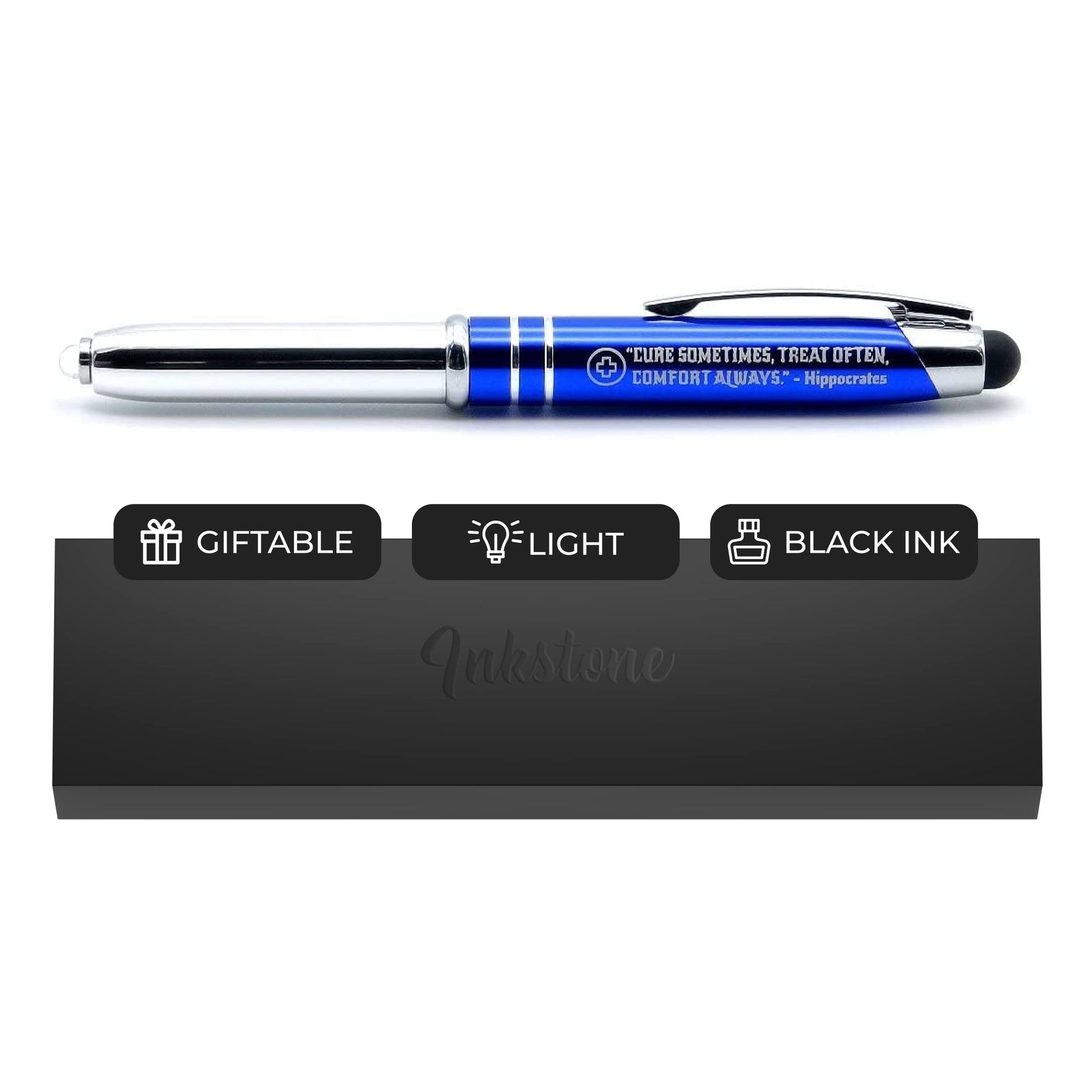 Inkstone Medical Gift Pen with Inspirational Quote - Cure Sometimes, Treat Often, Comfort Always.