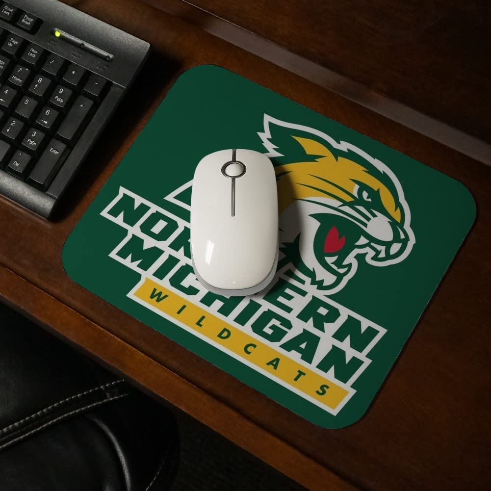 Northern Michigan Wildcats Logo Low Profile Thin Mouse Pad Mousepad