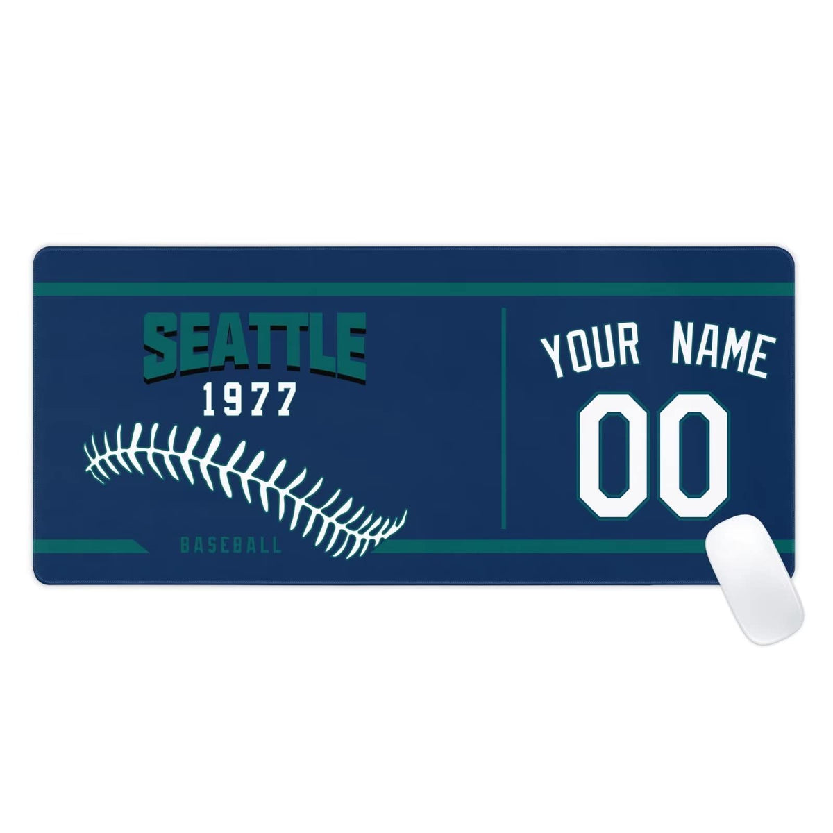 Seattle Mouse Pad Custom Any Name and Number Personalized Desk Pad for Men Women Youth Gifts