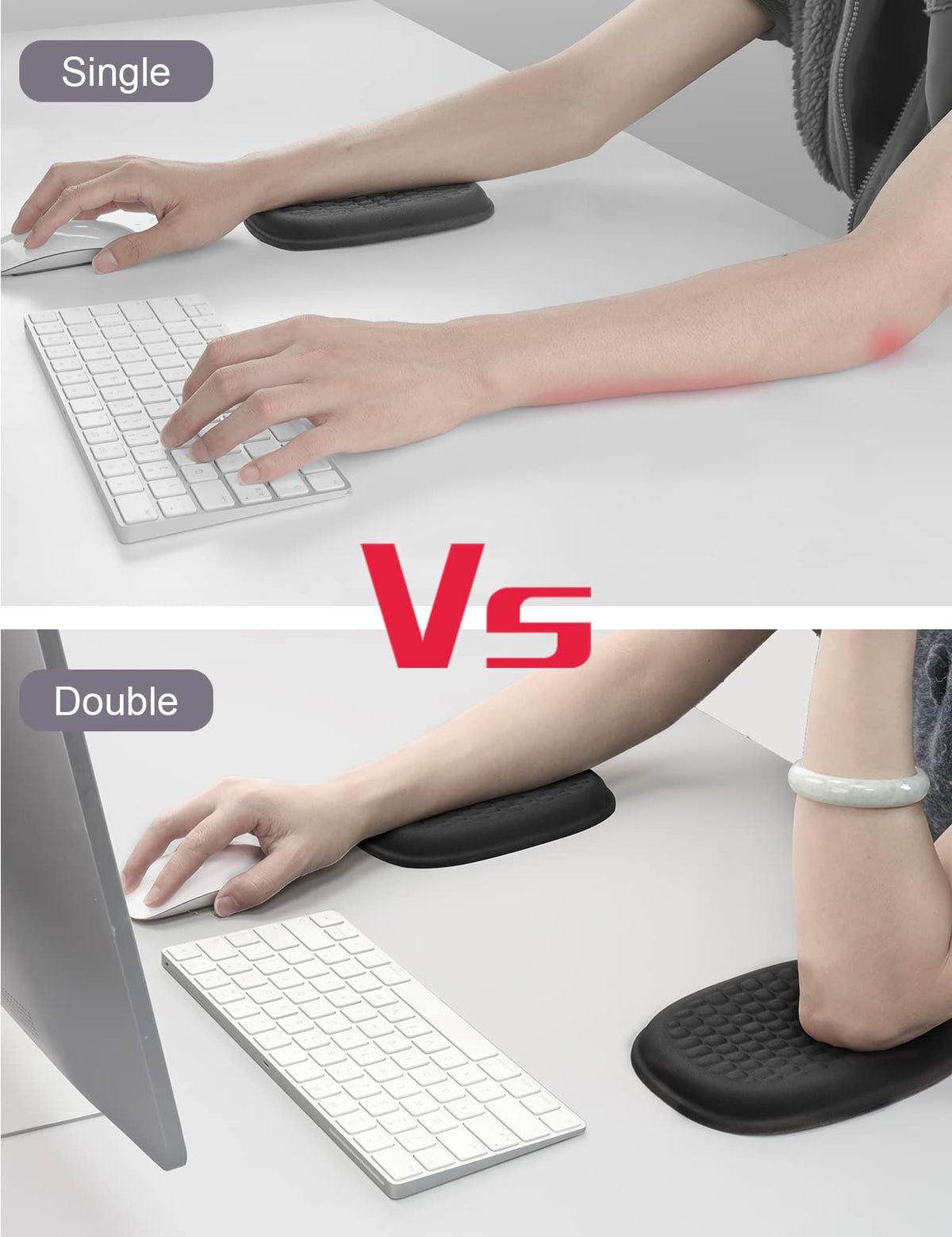 Vaydeer 2Pcs Cloud Elbow Pads, Desk Arm Rest Support, Soft Memory Foam Wrist Rest, Ergonomic
