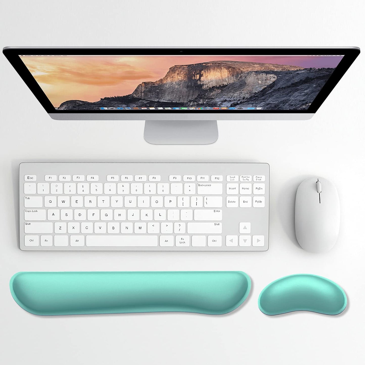 Dapesuom Enlarge Keyboard Wrist Rest, Memory Foam Wrist Cushion for Desk Mats Support, Cute Typing