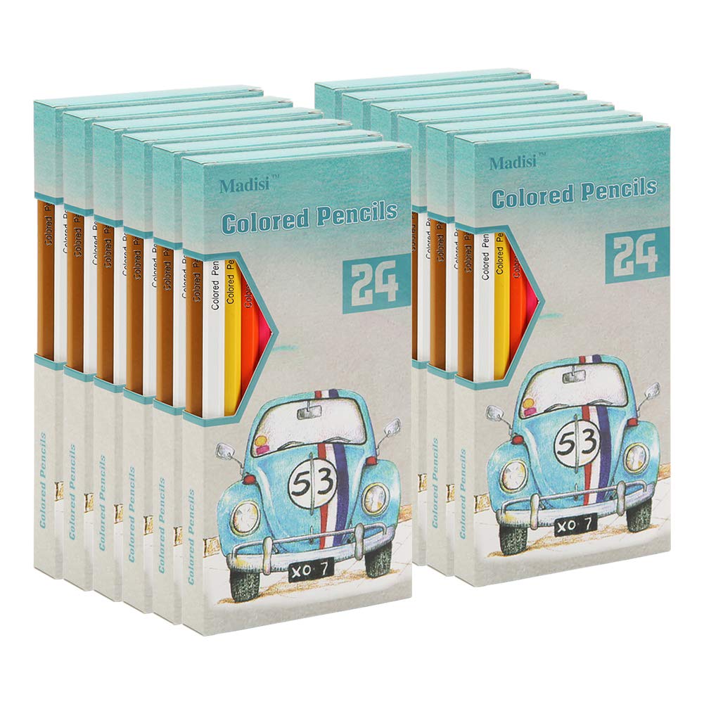 Madisi Colored Pencils Bulk, 12 Packs of 24-Count, 288 Pack