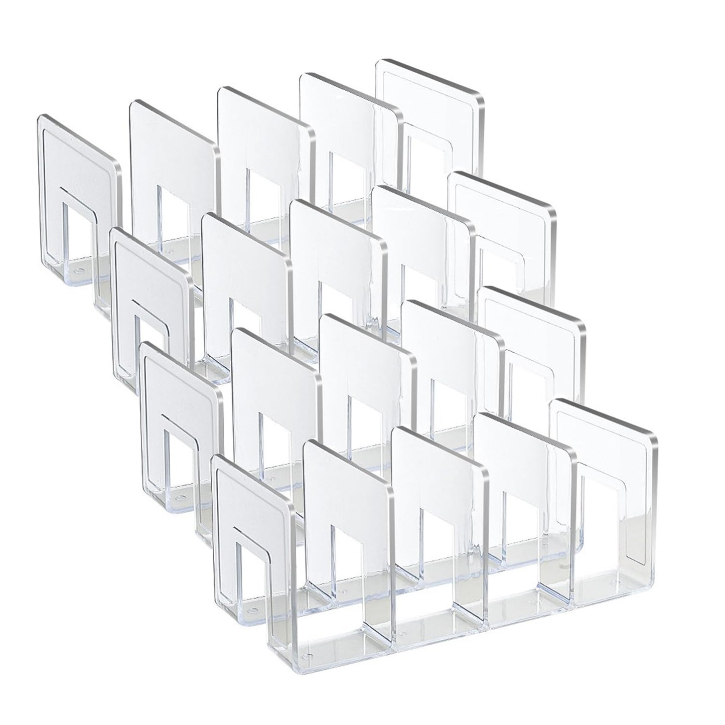 4 Pack Clear Acrylic File Organizer, Purse Organizer, File Sorter Desktop File Folder Organizer for