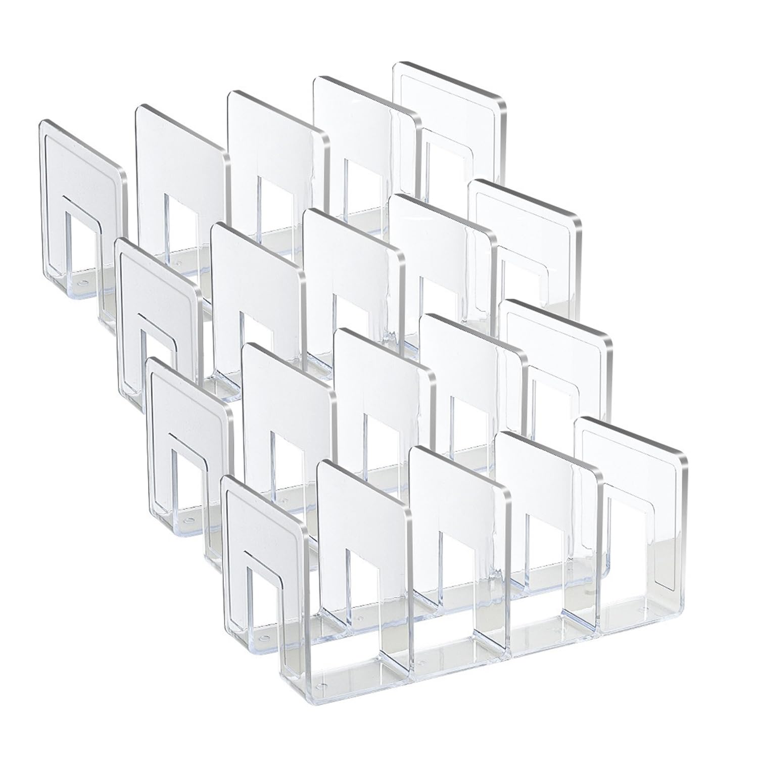 4 Pack Clear Acrylic File Organizer, Purse Organizer, File Sorter Desktop File Folder Organizer for