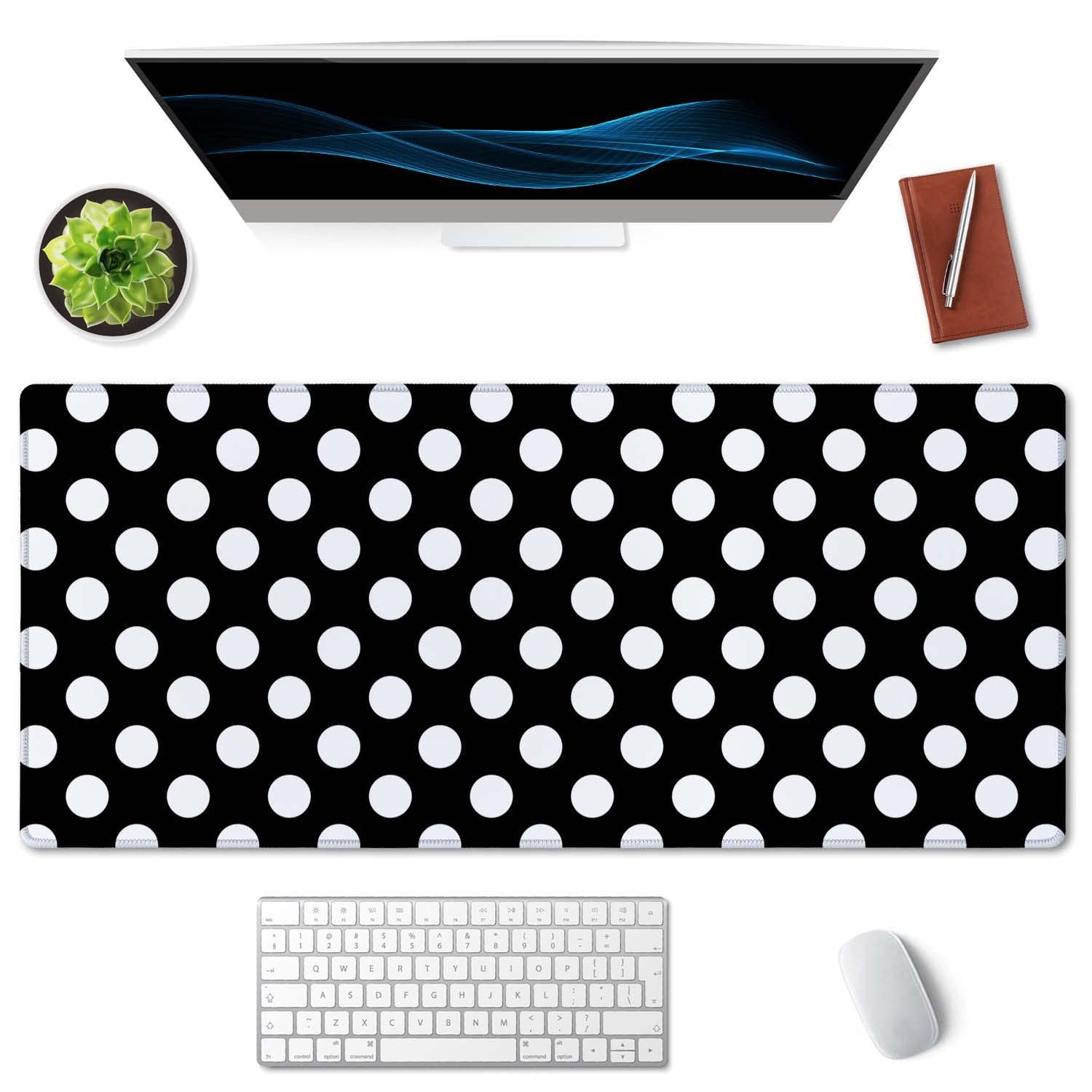 SSOIU Extended Gaming Mouse Pad (35.5x15.7 in), Large Stable Rubber Base Mousepad with Stitched