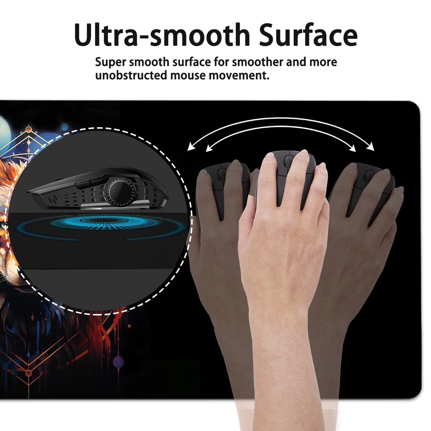 Large Mouse Pad, 31.5 x 11.8in Extended Gaming Mouse Pad with Stitched Edges, XXL Mousepad