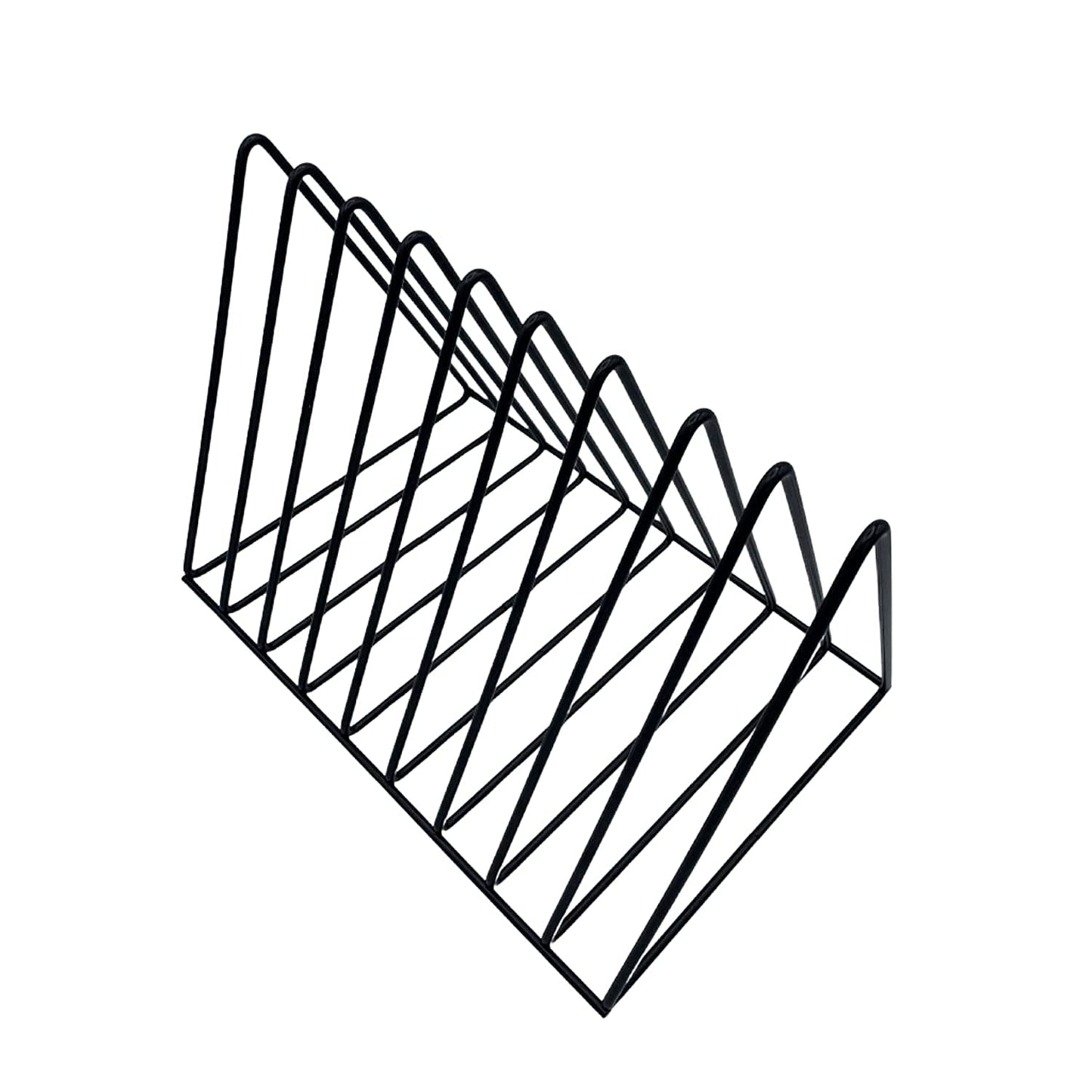 Vinyl Record Storage Holder Stand - Premium Triangle Metal Wire Magazine Rack and Book Holder holds