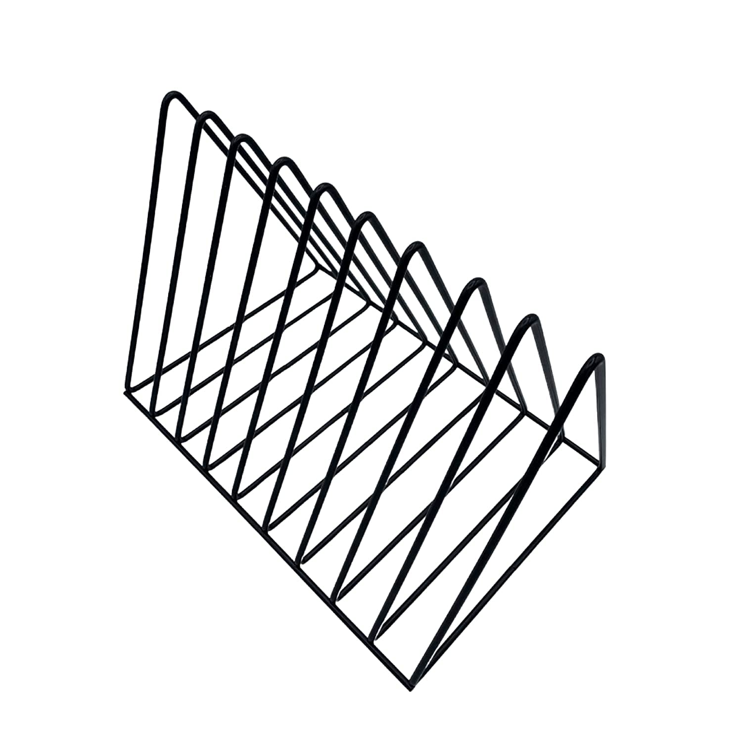 Vinyl Record Storage Holder Stand - Premium Triangle Metal Wire Magazine Rack and Book Holder holds