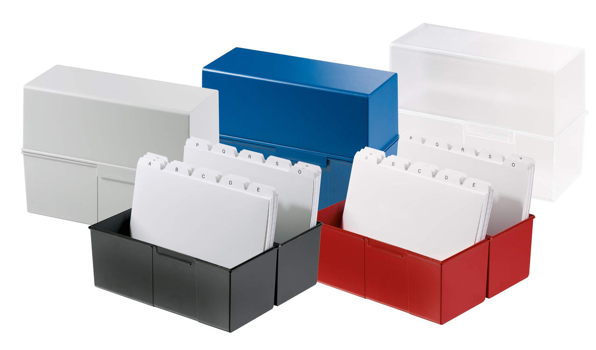 HAN 975-13, Card Index Box A5 Landscape. Innovative, Attractive Design Holds a Maximum of 500 Cards