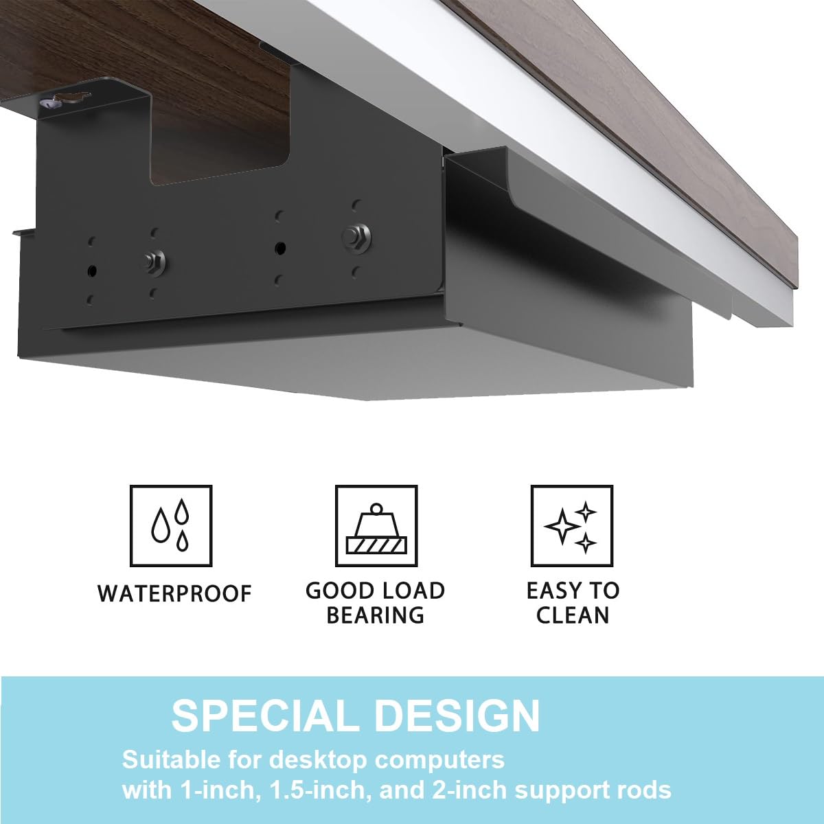 Beiyier Under Desk Sliding Drawer for Office Desk or Table, Pull-out Storage Organizer for