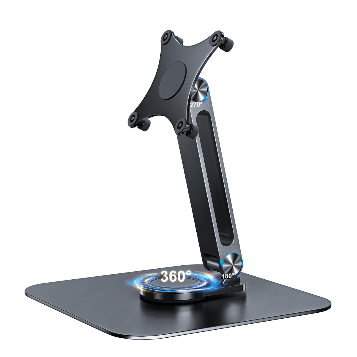 JUNEBOX Portable Monitor Stand VESA 75x75mm Holes M4 Anti-Loss Screws, Aluminum Alloy Base, Fits