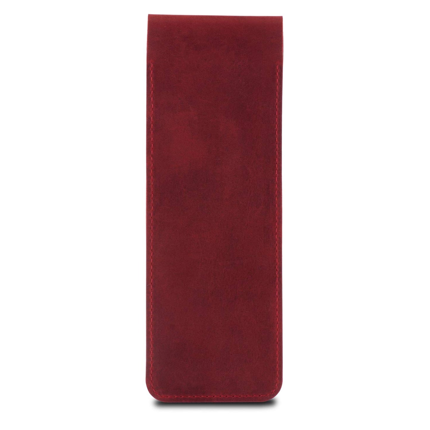 Londo Genuine Leather Pen and Pencil Case with Tuck in Flap, Stationery Bag