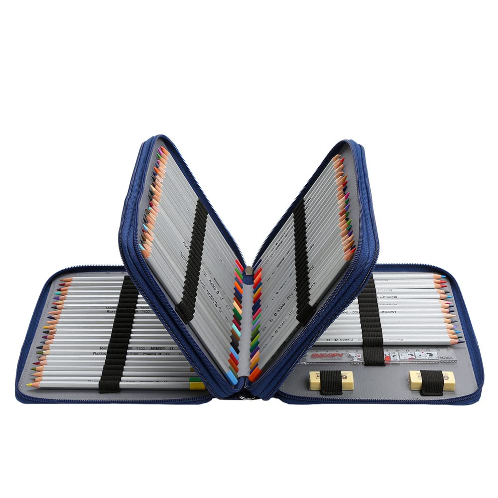 Lbxgap 124 Slots Pencil Case Organizer w/Removal Handle Strap