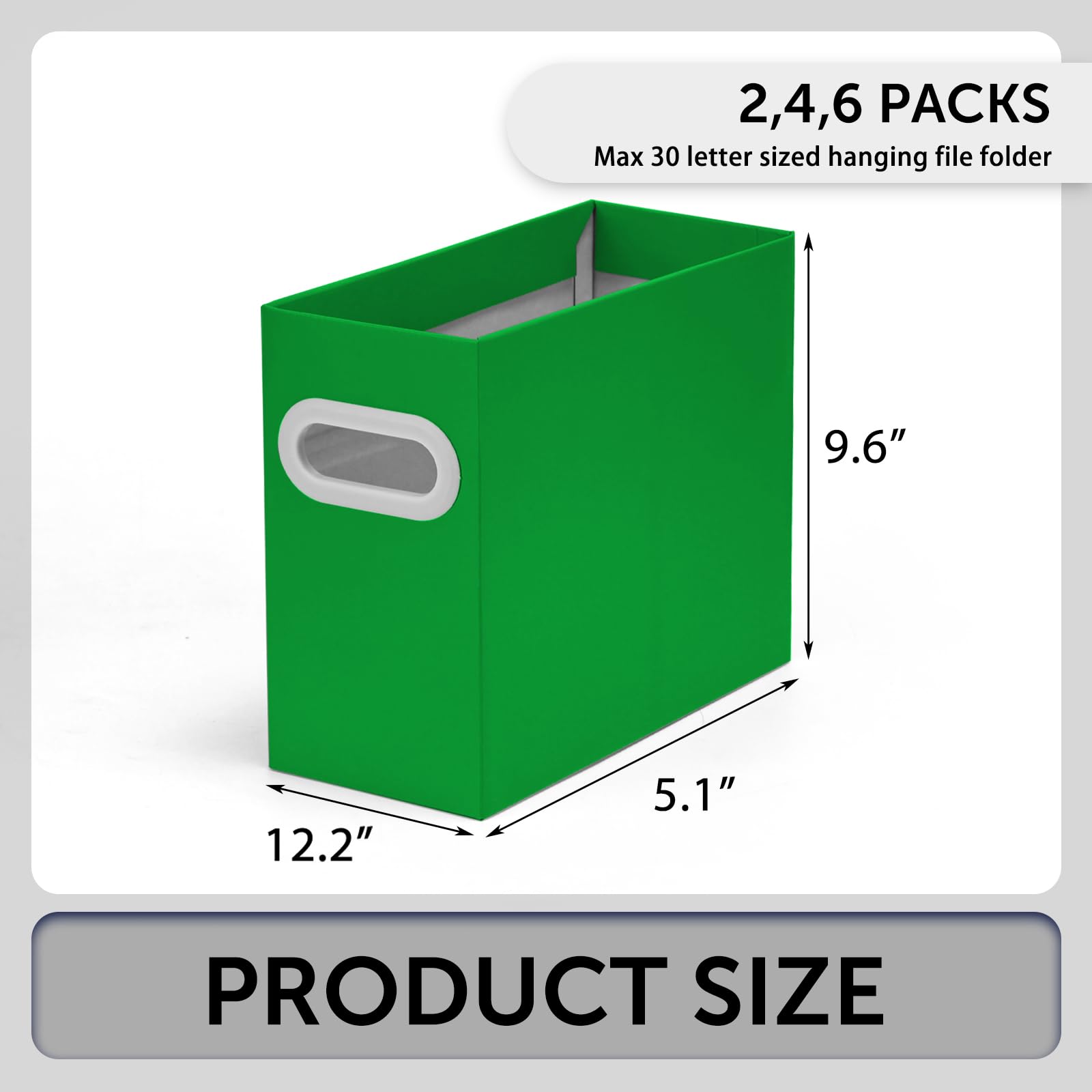 Aosric Hanging File Organizer, Cardboard File Folder Organizer for Letter Size, Desk Documents