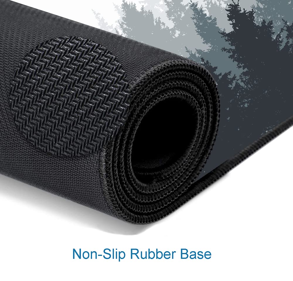 SANWUMIAN Gaming Mouse Pad Large, Keyboard Mouse Mat Desk Pad, Non-Slip Rubber Base with Stitched