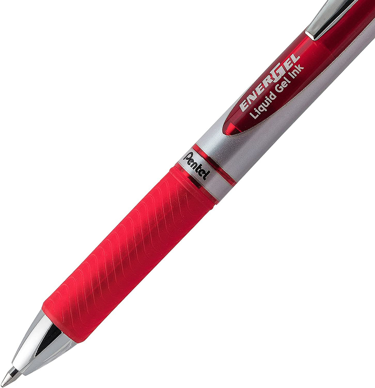 Pentel Energel 0.7 mm Liquid Gel Ink Pens - Red Ink - Metal Tip - Pack of 5 Deluxe RTX Pentel Pens