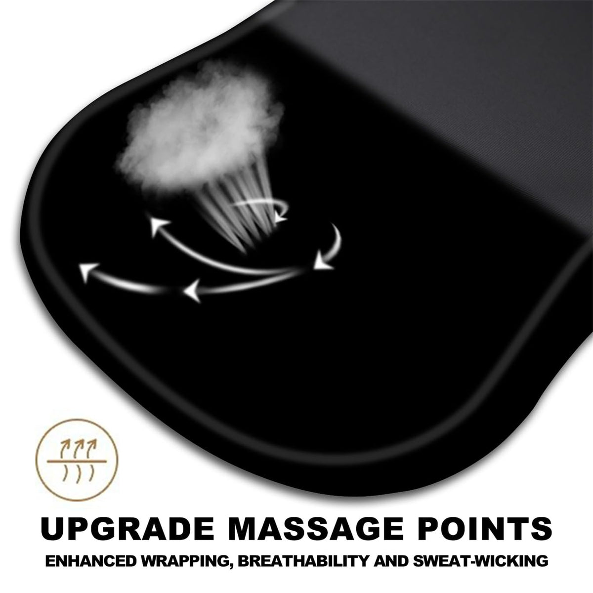 KUOSGM Mouse Pad Wrist Support, Ergonomic Mouse Pad with Massage Dot, Comfortable Computer Mouse
