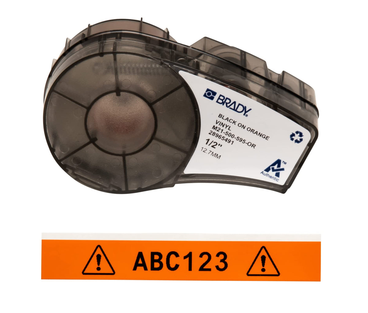 Brady Authentic (M21-500-595-OR) All-Weather Vinyl Label for Indoor/Outdoor ID, Lab and Equipment