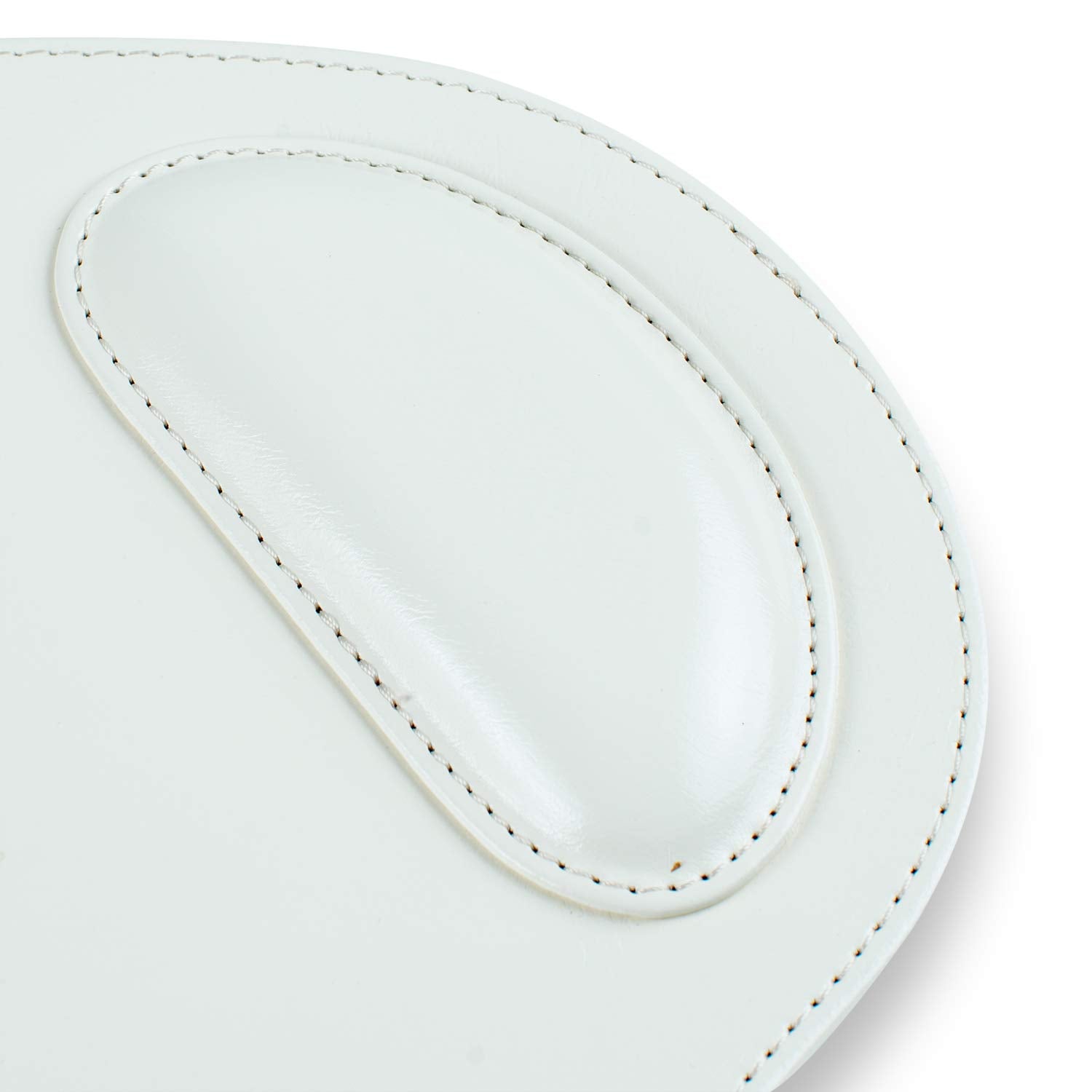 Londo PU Leather Oval Shape Non-Slip Mousepad with Wrist Rest Support, Waterproof Surface, Comfort