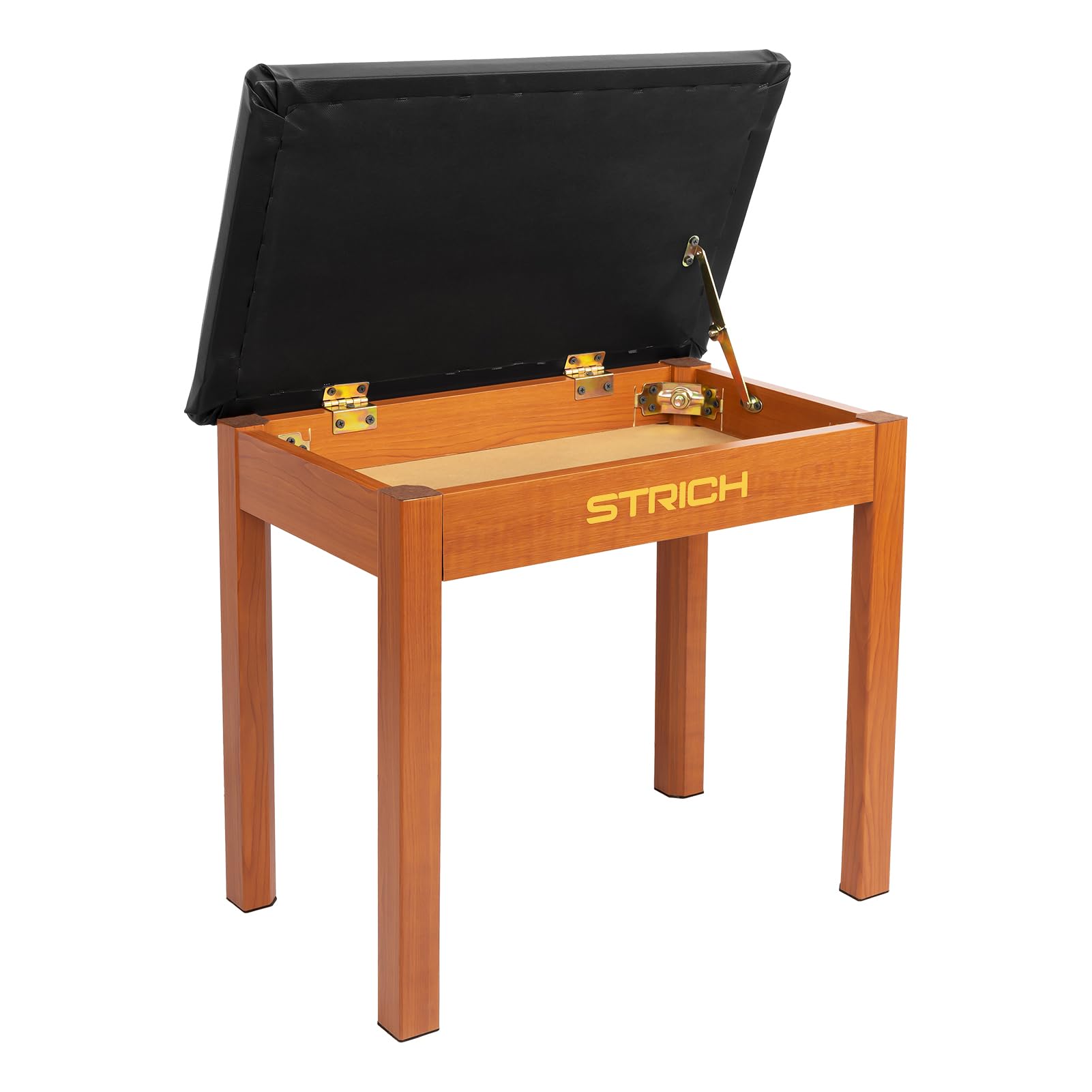 STRICH Piano Bench with Storage, Solid Wood Keyboard Bench Piano Bookcase Stool Chair Seat with