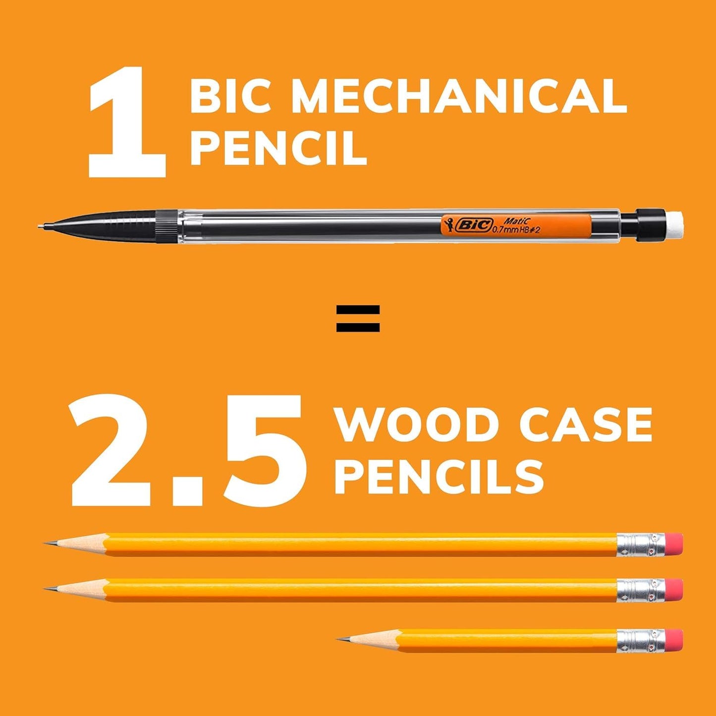 BIC Mechanical Pencils #2 Xtra Smooth, 0.7mm Medium Point, 80 Pack