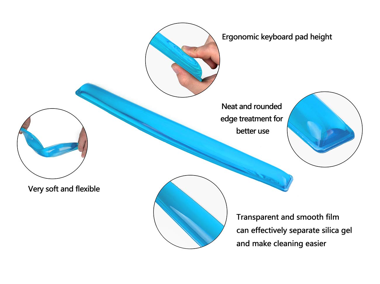 Gel Keyboard Wrist Rest Set Plus - ABRONDA Keyboard & Mouse Wrist Support Pad Office, Computer