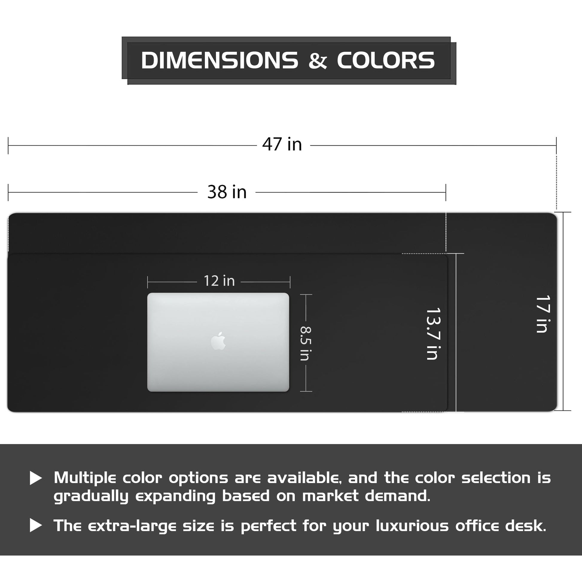 Aothia Leather Desk Pad Protector, Office Mat, Large Mouse Pad, Laptop Desk Pad, Non-Slip PU