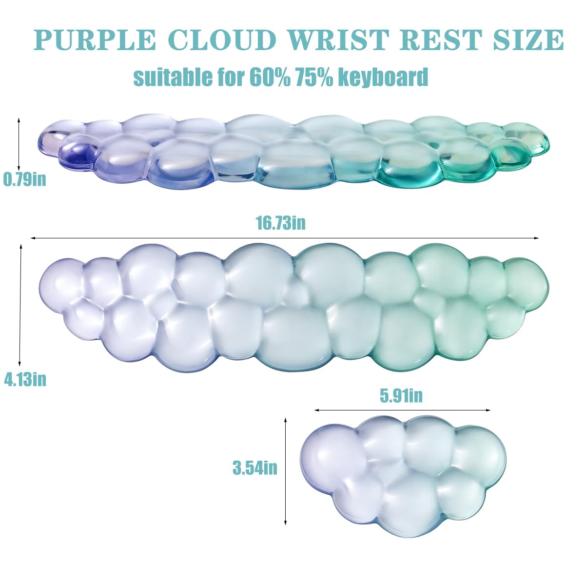 Gel Keyboard and Mouse Wrist Rest Set,Cloud Wrist Pad for Computer Keyboard