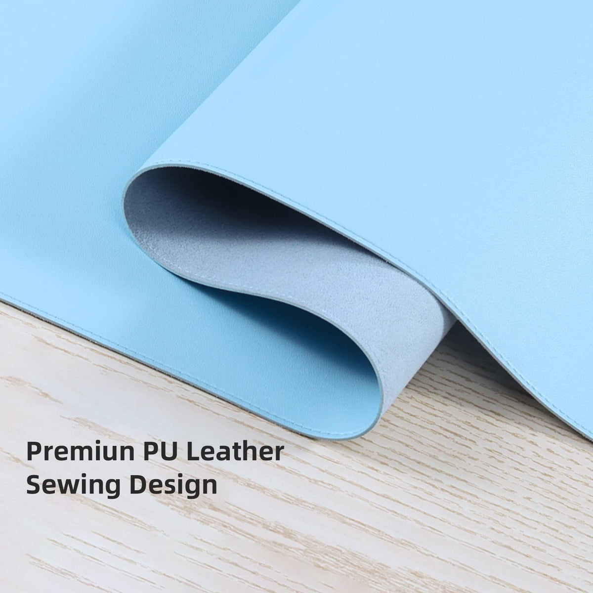 Wolaile Faux Leather Desk Pad Blotter,Waterproof Non-Slip Writing Desk Mat for Kids,36x17 in