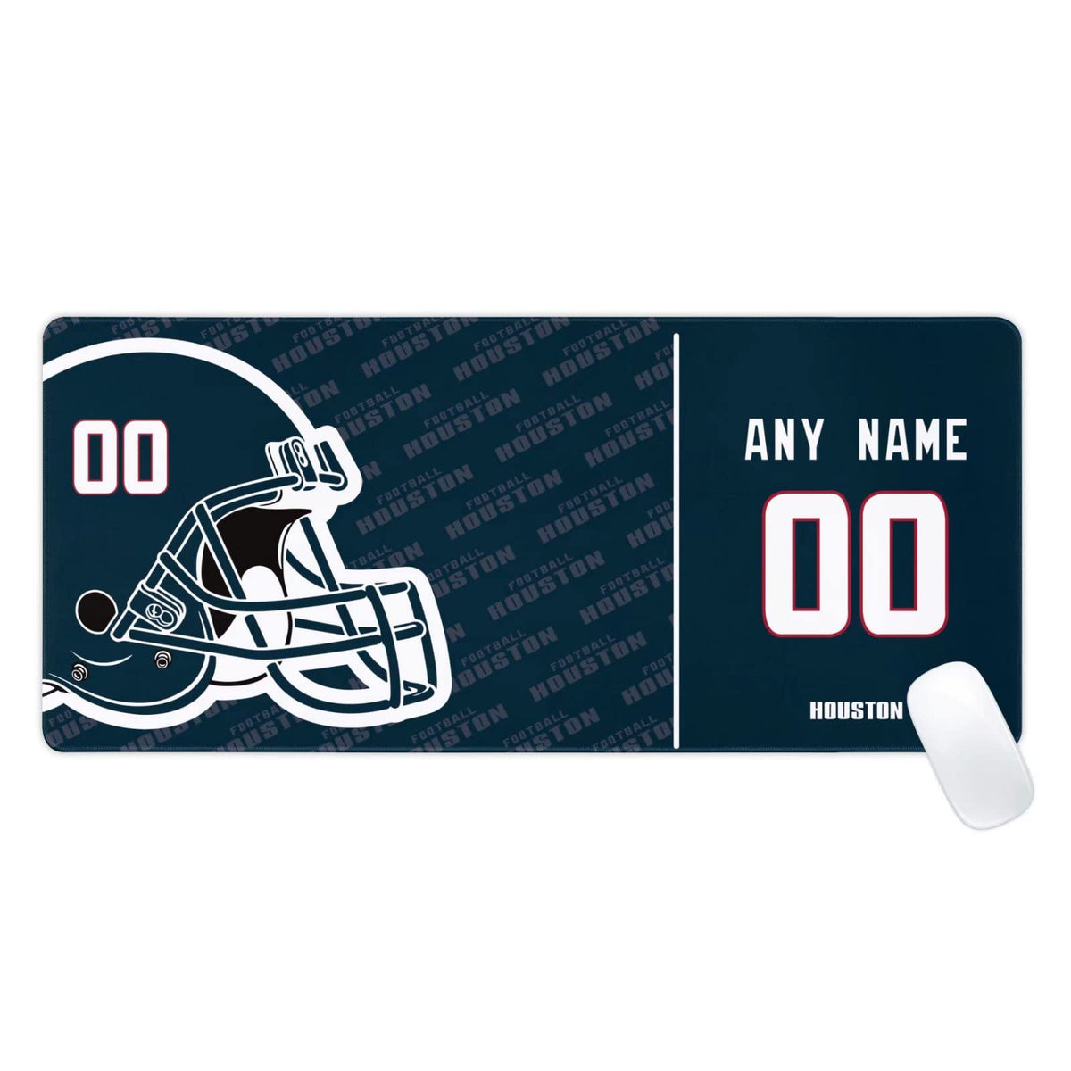 Houston Mouse Pad Custom any Name and Number Desk Pad for Men Women Youth Gifts