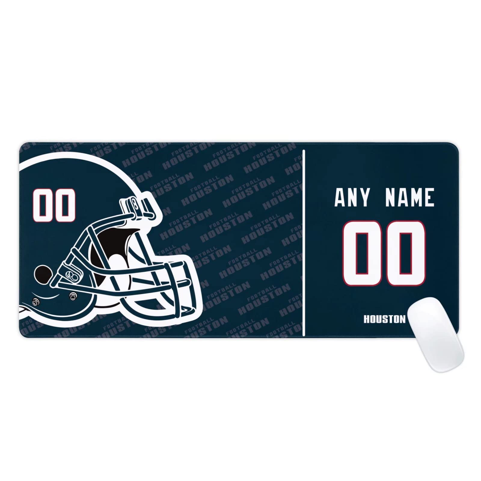Houston Mouse Pad Custom any Name and Number Desk Pad for Men Women Youth Gifts