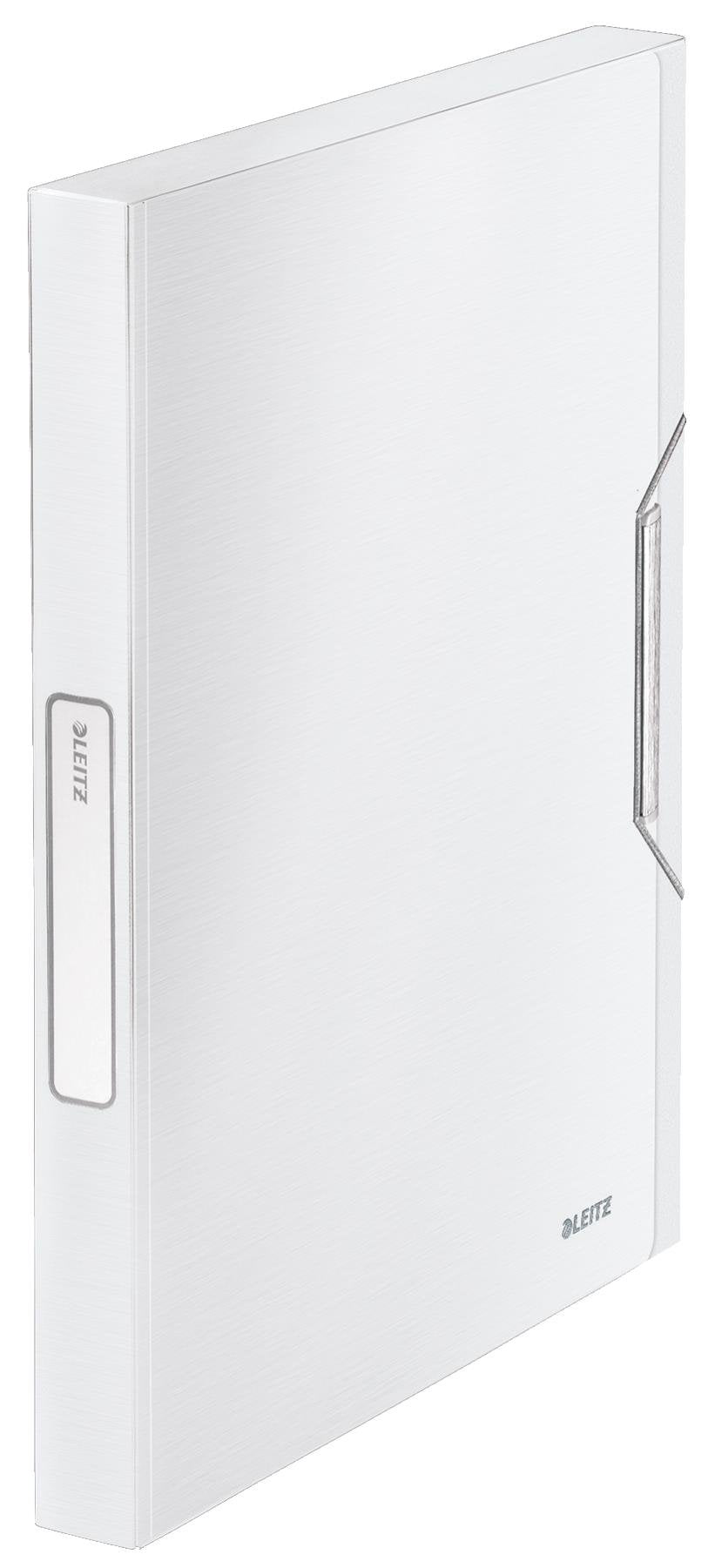 Leitz 39560004 Box File, Holds up to 250 A4 Sheets, Elastic Closure, Flexible Plastic, Arctic