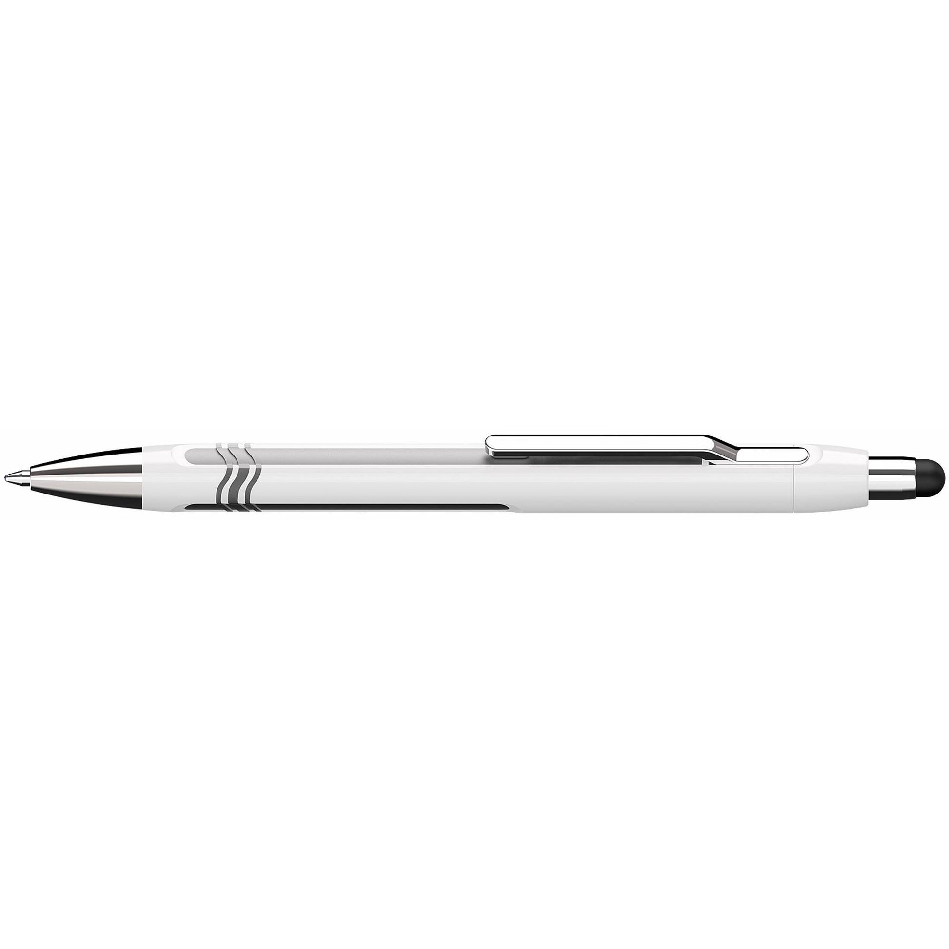Schneider Slider Epsilon Touch Stylus/Ballpoint Pen, White/Gray Barrel, Blue (138701)