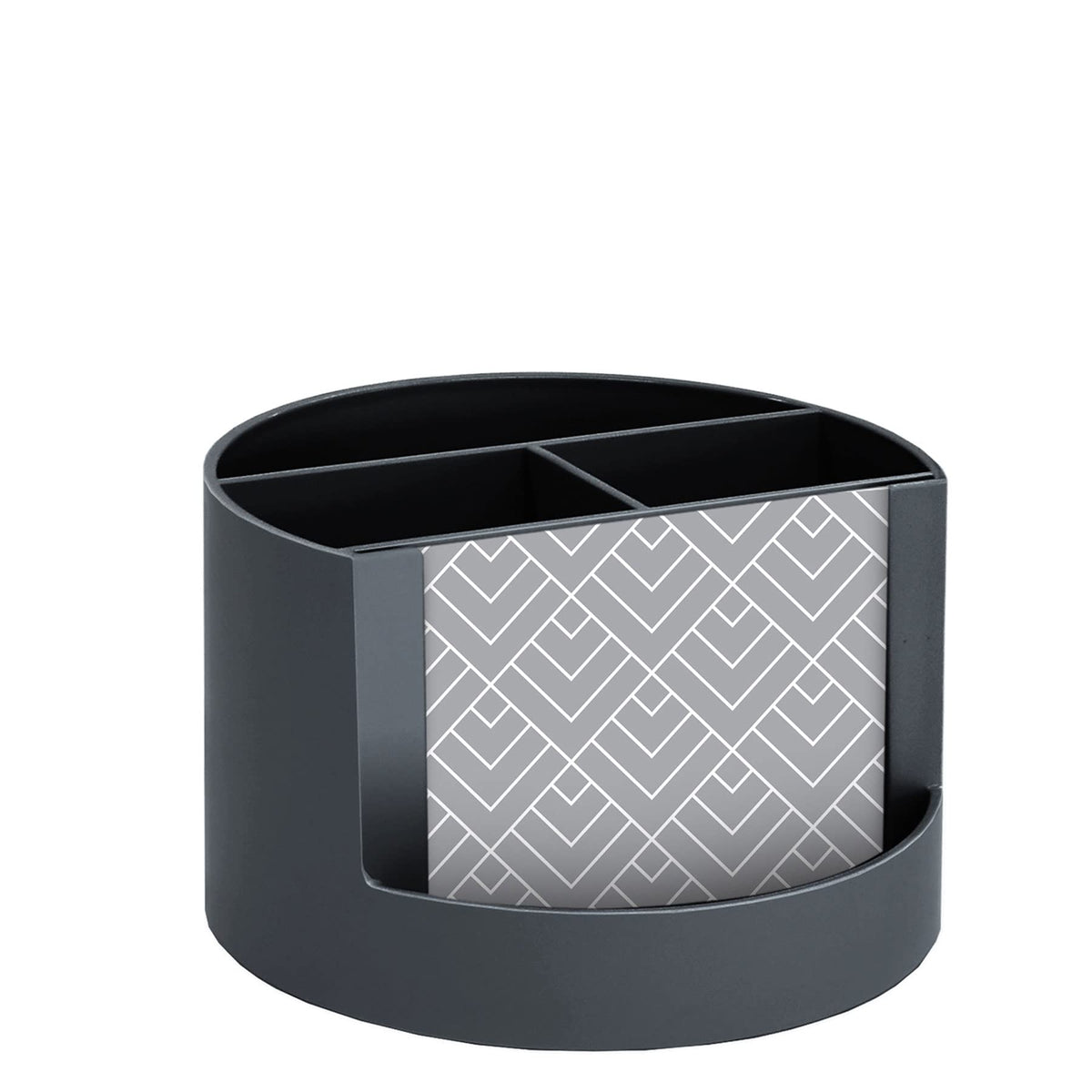 Acrimet Compact Desktop Organizer, 4 Spacious Slots, Round Pencil and Accessories Holder with Photo
