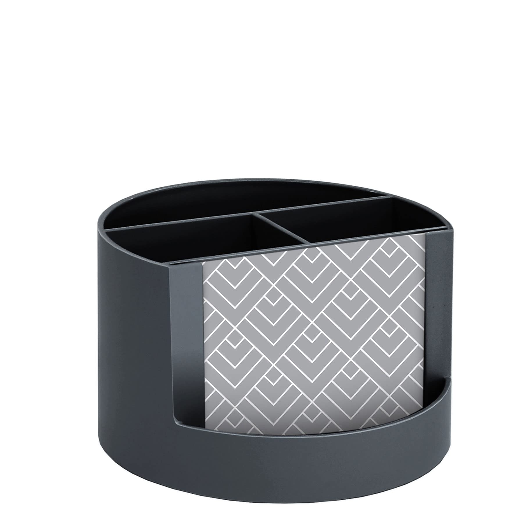 Acrimet Compact Desktop Organizer, 4 Spacious Slots, Round Pencil and Accessories Holder with Photo