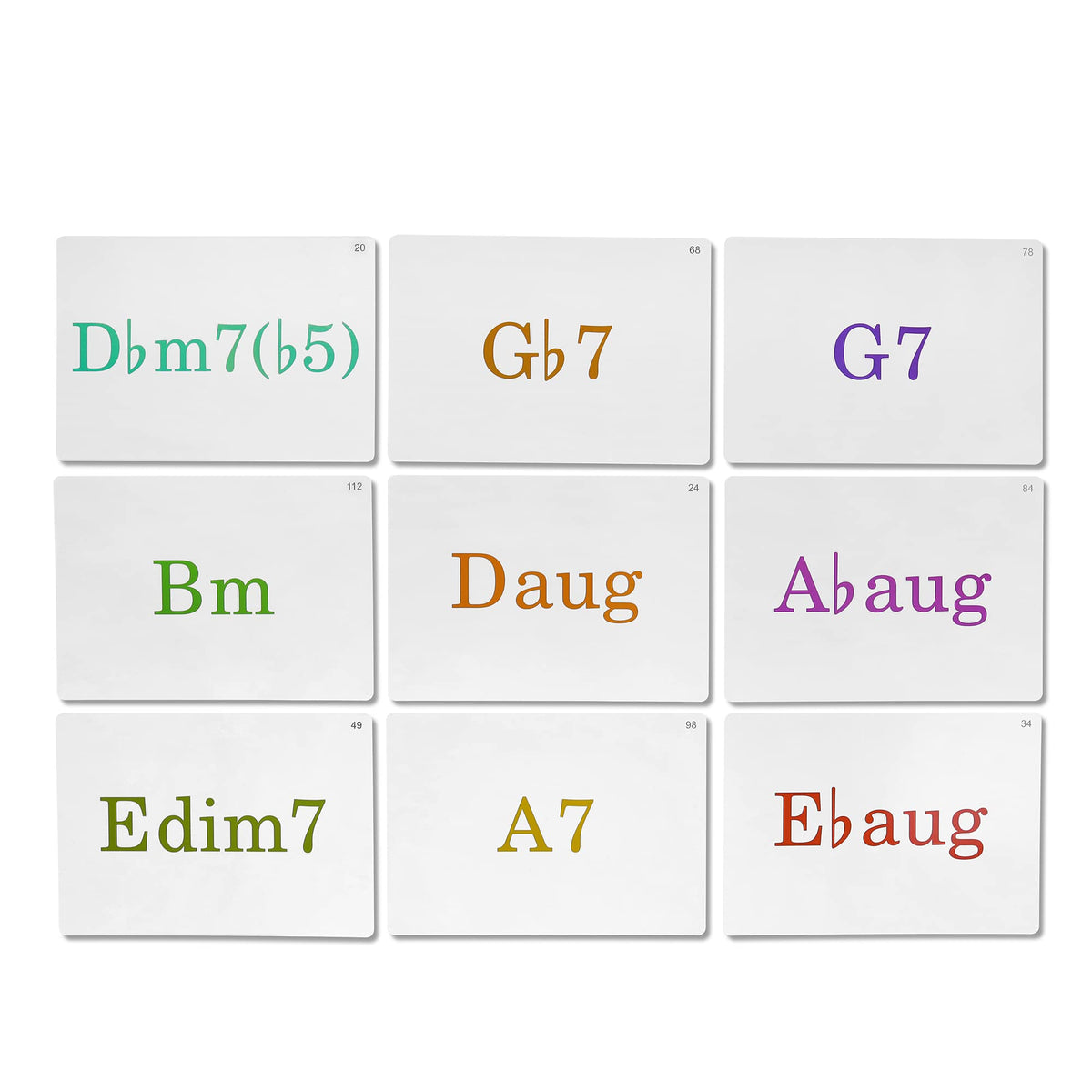 Spedemy Piano Chord Flashcards in Gift Box - Piano Chords Chart Included - ColorCoded Flash Cards