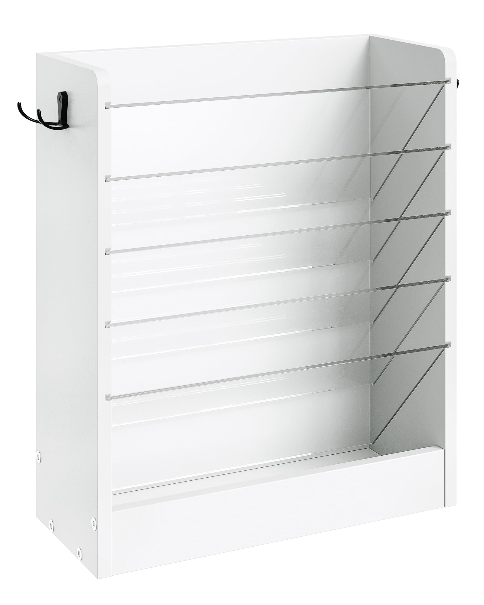 CHOEZON Wall File Holder, 6-Tier File Organizer, Office Supplies Storage Rack, Versatile Desktop