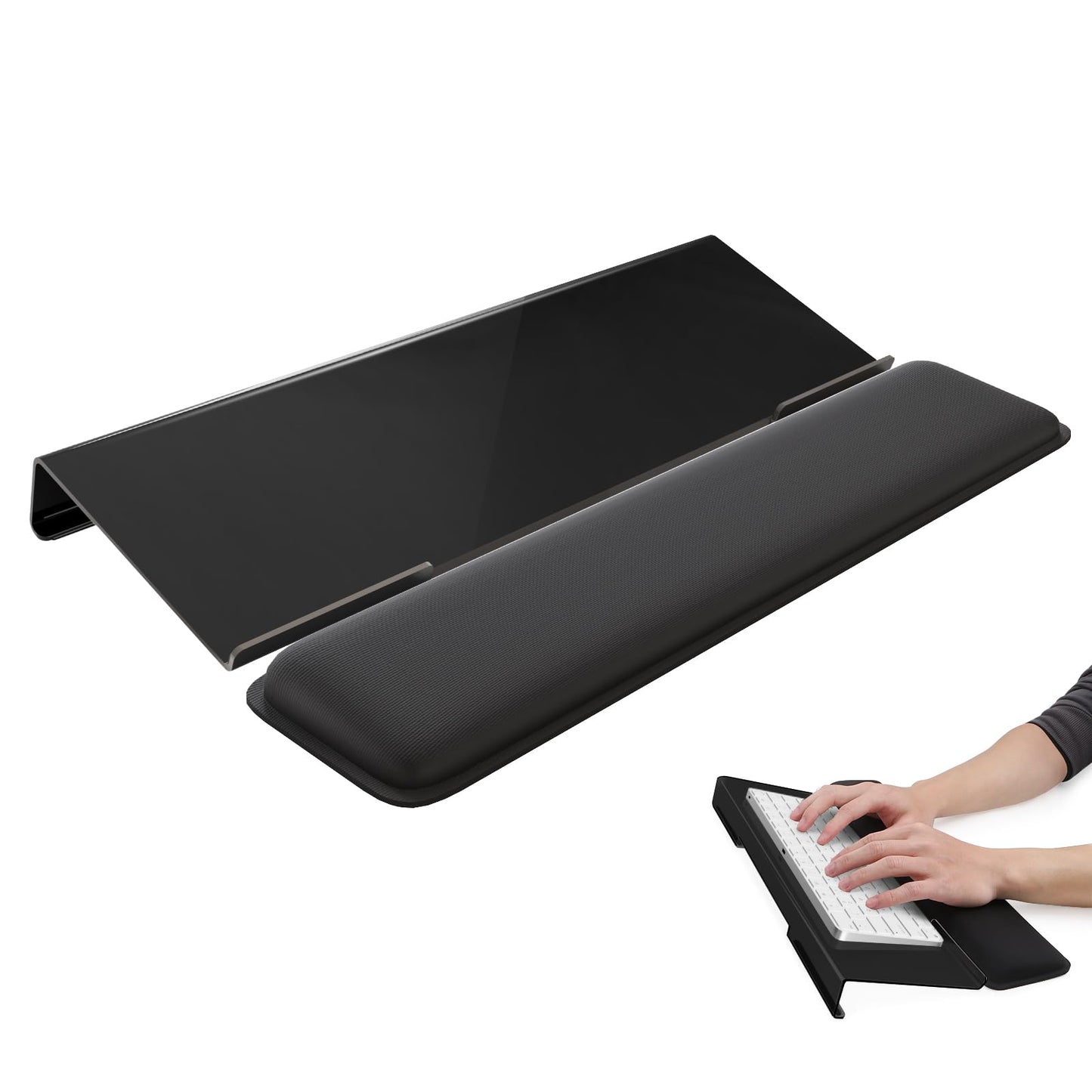 Laborio Computer Keyboard Wrist Rest, Keyboard Riser Stand for Desktop
