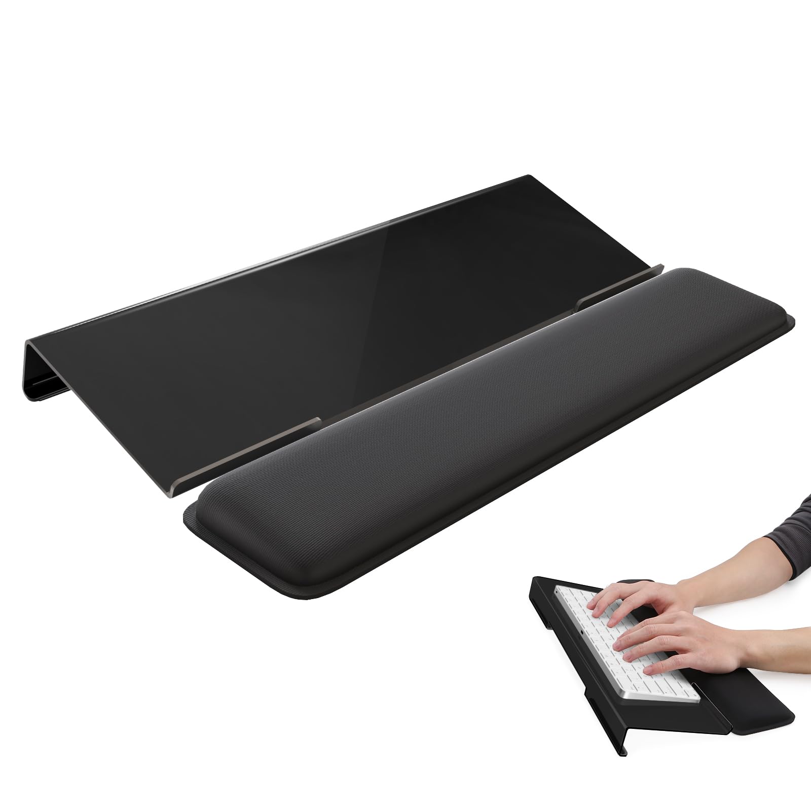 Laborio Computer Keyboard Wrist Rest, Keyboard Riser Stand for Desktop