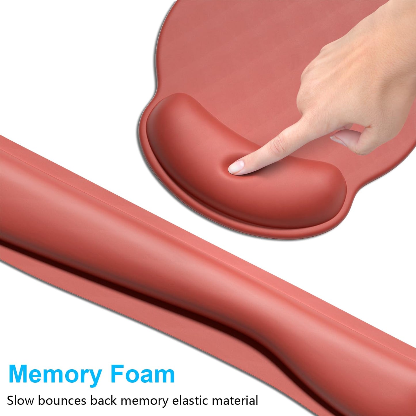 Dapesuom Keyboard Wrist Rest and Mouse Pad with Wrist Support, Memory Foam Cushion for Keyboard and