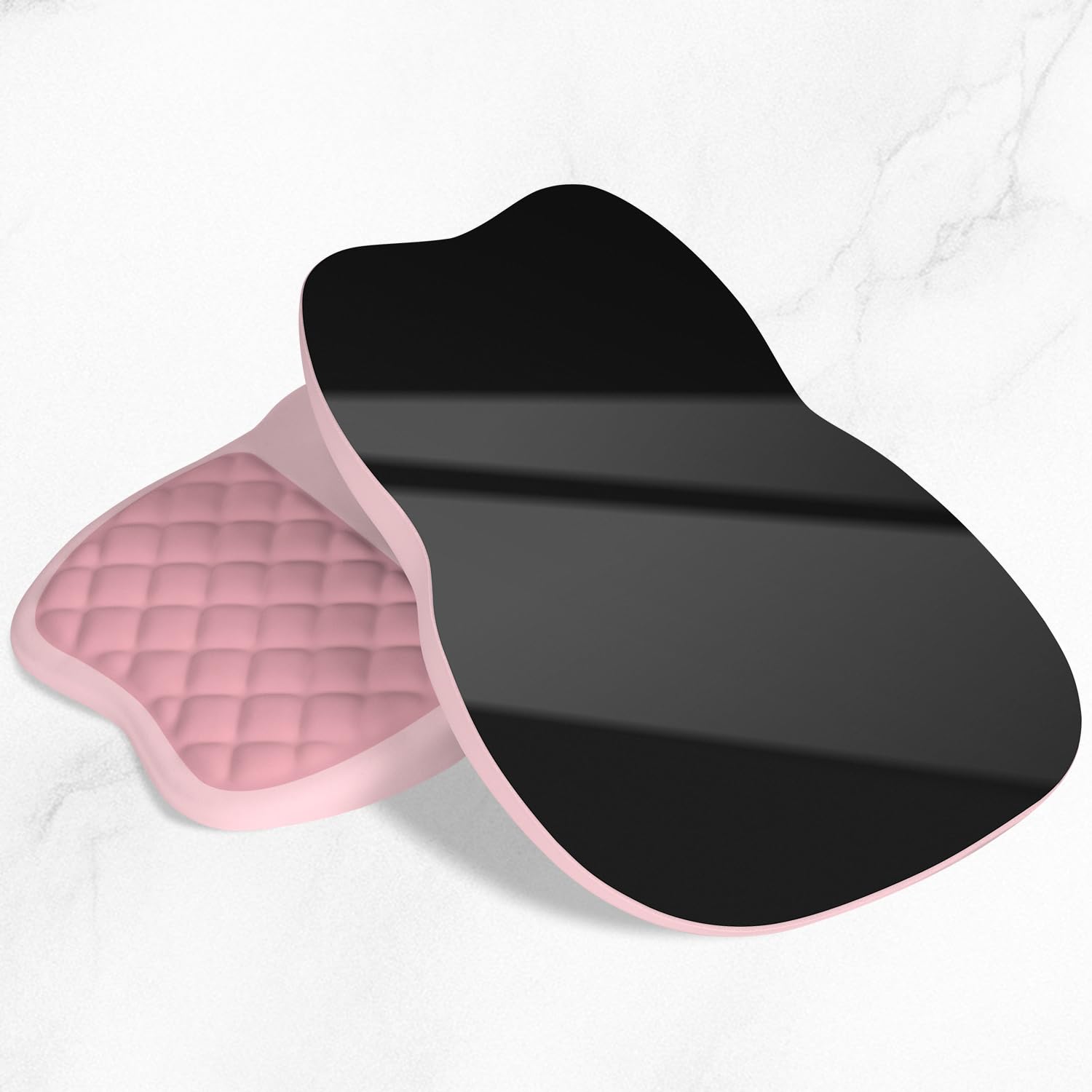 ITNRSIIET Ergonomic Mouse Pad Wrist Support with Memory Foam Massage Bulge & Non-Slip PU Base