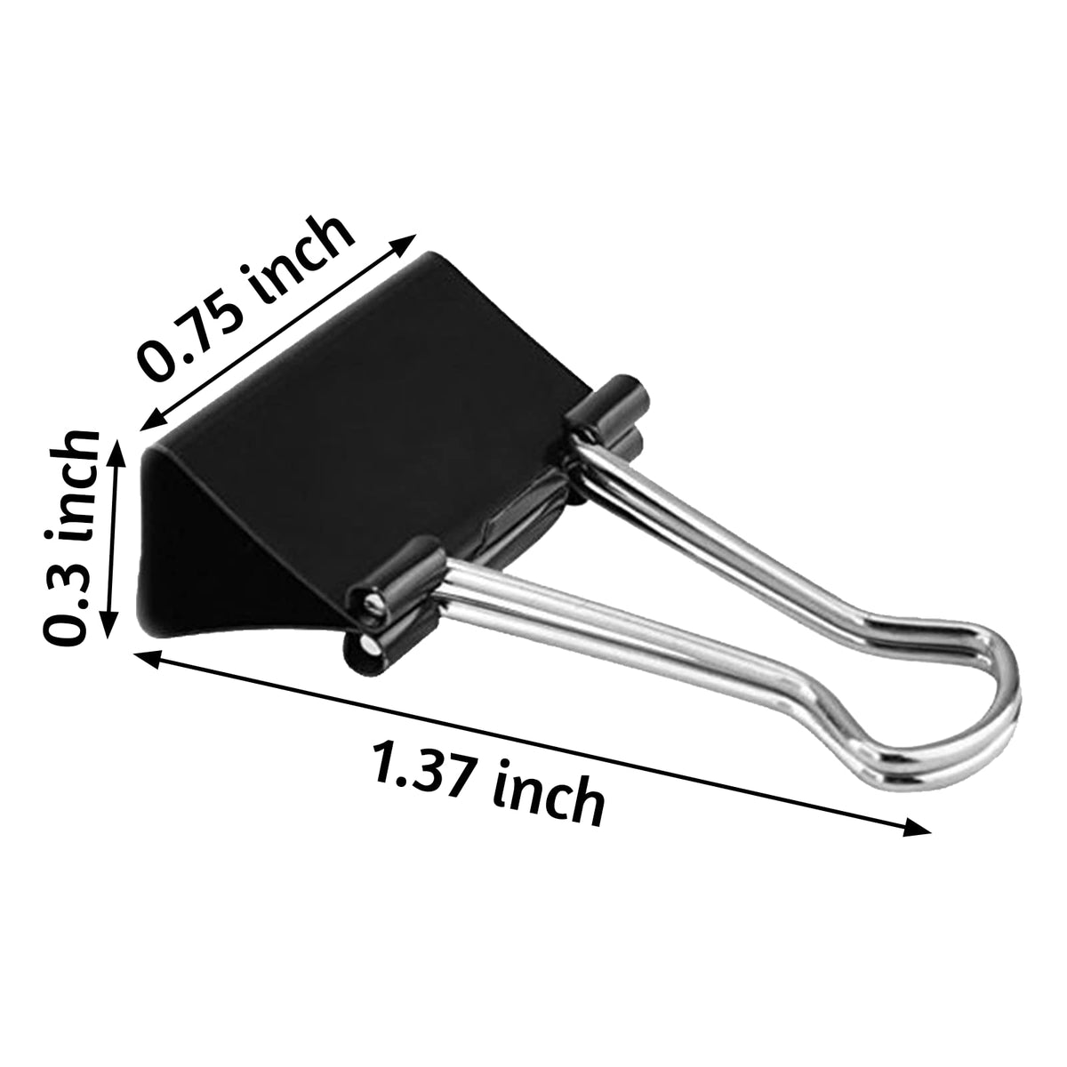 OWLKELA 120 Pack Binder Clips, 0.75 Inch, Black